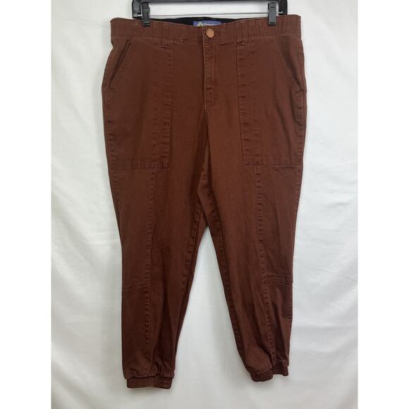 Democracy Women's Size 12 Red 'Ab' Solution Denim Jogger Pants - Picture 1 of 10